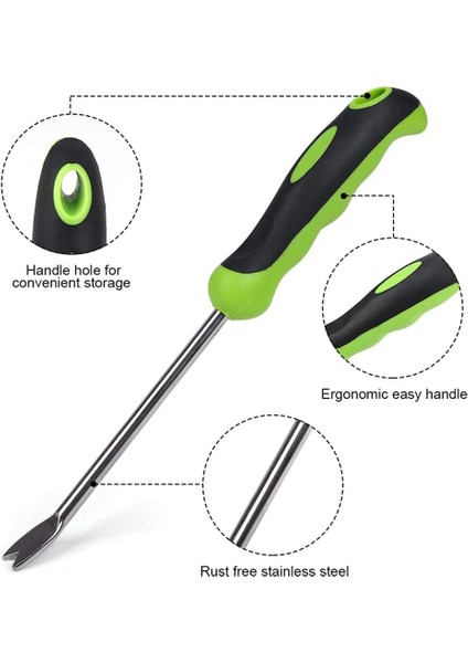 2 Paket Bahçe El Ot Temizleme Aracı Ergonomik Saplı Paslanmaz Çelik Bahçe Çim Ot Çektirme Toprak Gevşetme Aracı (Yurt Dışından) fiyatları