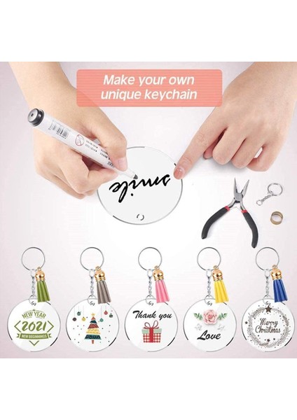 Akrilik Anahtarlık Boşlukları, 36 Adet Akrilik Boşluklar, 36 Adet Anahtarlık Püsküller, 36 Adet Anahtarlık Yüzükler ve Dıy Anahtarlık Için Atlama Halkası (Yurt Dışından) fiyatları