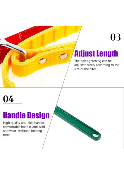2 Paket Çok Ayarlanabilir Kemer Kayışı Anahtarı 12 Inç ve 7,8 Inç Çelik Saplı Kayış Filtre Açıcı Anahtarı (Yurt Dışından) indirimleri