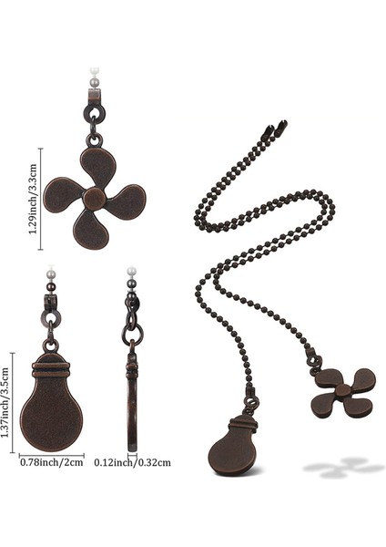 8 Adet Tavan Vantilatörü Çekme Zinciri Seti, Ampul ve Fan Desen Çekme Zinciri Uzatma Fanı Çekme Zinciri Kolye 12 Inç (Kırmızı Bronz) (Yurt Dışından) fırsatları