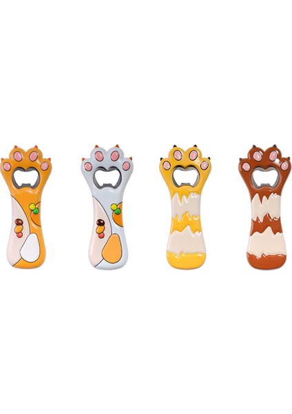 4 Adet 3D Karikatür Şişe Açacakları, Barmen Şişe Açacakları, Ev Için Manyetik ile Bira Şişe Açacakları, Bar Buzdolabı (Yurt Dışından)