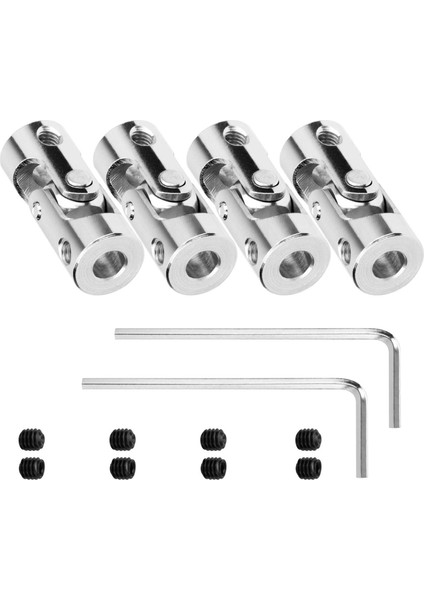 8 Paket 4mm Ila 4mm Çelik Evrensel Ortak Kardan Kaplin Konnektörü, Dönebilen Model Dıy Motor Şaftı Montaj Aksesuarı (Yurt Dışından) fiyatları