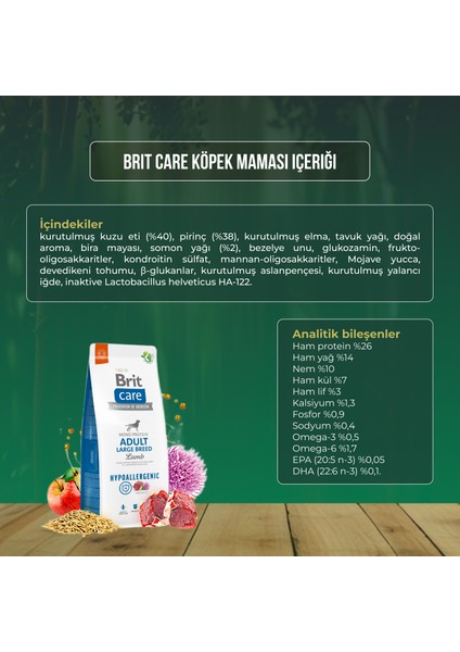 Kuzu Etli Hypoallergenic Büyük Irk Köpek Maması 12 kg