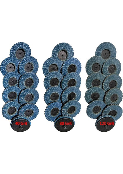 60 Adet 2 Inç Hızlı Değişim Flap Disk 40/80/120 Grit Flap Diskler Açılı Taşlama Için Zımpara Diski (Yurt Dışından) fırsatları