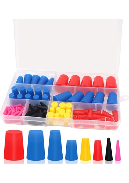 105 Adet 1/16 Inç Ila 5/8 Inç Silikon Kauçuk Konik Fiş Çeşitleri Kitleri Toz Kaplama Sırasında Delikleri Maskelemek Için (Yurt Dışından) fiyatları