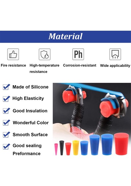 105 Adet 1/16 Inç Ila 5/8 Inç Silikon Kauçuk Konik Fiş Çeşitleri Kitleri Toz Kaplama Sırasında Delikleri Maskelemek Için (Yurt Dışından) fırsatları