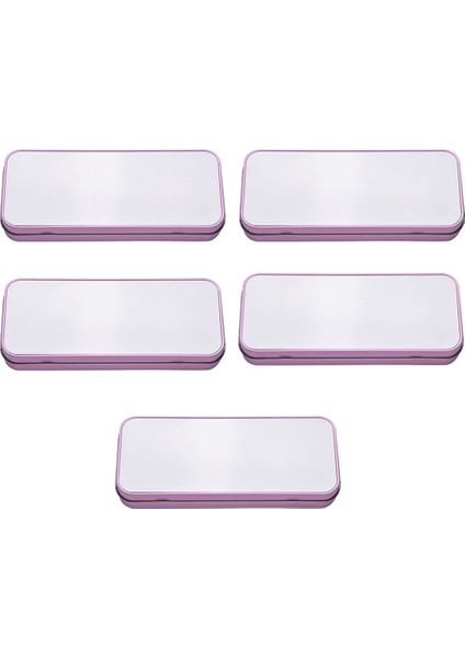 5 Adet Süblimasyon Boş Metal Teneke Kalem Kutusu Kasa Isı Basın Transfer Baskı Kalemler Için Organizasyon Pembe (Yurt Dışından)