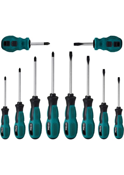 10 Parça Tornavida Seti Donanım Araçları Kombinasyon Seti Elektrikli Bakım Aletleri (Yurt Dışından)