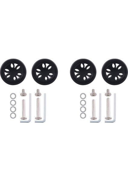 2 Takım 50MM x 12MM Bagaj Tekerlekleri Yedek Aşınmaya Dayanıklı Pu Tekeri Bavul Yedek Tekerlekler Bagaj Tekerlekleri (Yurt Dışından)