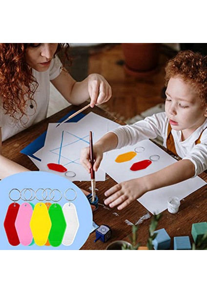 60 Adet Süblimasyon Anahtarlık Boşlukları, Çift Taraflı Isı Transferi Anahtarlıklar Otel Motel Anahtarlık Boş Yüzük ile (Yurt Dışından) indirimleri