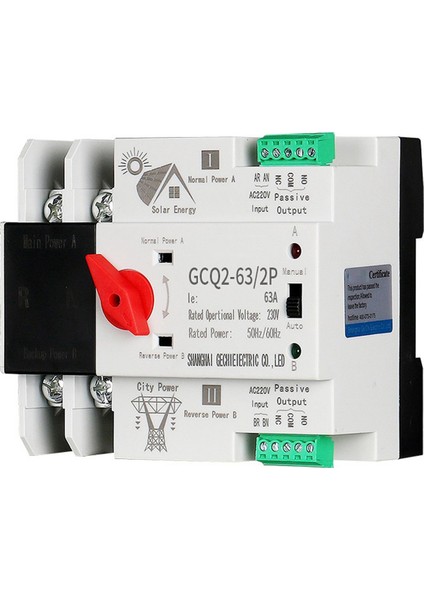 2x Fotovoltaik Güneş Enerjisi Otomatik Transfer Anahtarı Din Ray 2p 63A AC220V Pv Sistemi Şehir Gücüne Güç (Yurt Dışından) modelleri