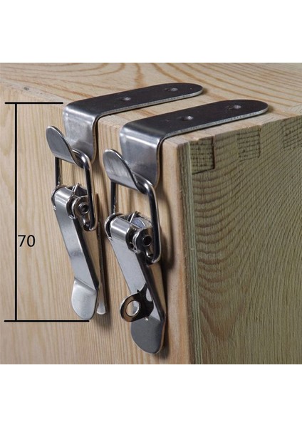 2x 90 Derece Ördek Ağızlı Toka Kanca Kilidi Yaylı Çekme Geçiş Mandalı Kelepçe Gümüş Çile Mandalı Yakalama B (Yurt Dışından)