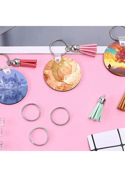 100 Takım Süblimasyon Boş Anahtarlıklar, 2 Inç Isı Transferi Anahtarlık Boşlukları ile Mdf Anahtarlık Dekoratif Etiket Seti (Yurt Dışından) modelleri