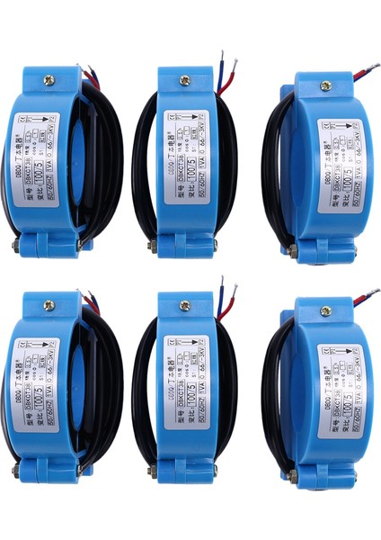 6 Adet / Toplu Küçük Ac Akım Trafosu Ct 100A/5A Seviye Akım Trafosu Ac Bölünmüş Çekirdek Ct Sensörü (Yurt Dışından)