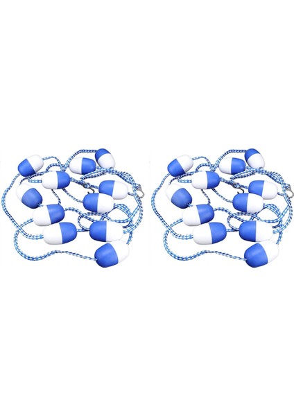 2x 11 Top Emniyet Şamandıra Hattı-5m Yüzme Havuzu Güvenlik Ayırma Halatı Şamandıra Halat Hattı Yüzme Havuzu Ekipmanları (Yurt Dışından)