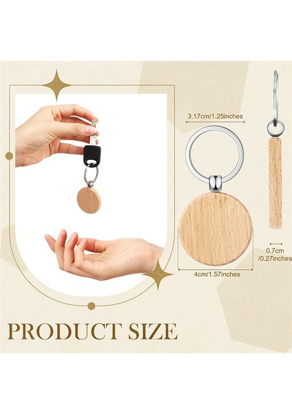 50 Adet Boş Ahşap Anahtar Etiketi Anahtar Gravür Boşlukları Bitmemiş Ahşap Anahtarlık Anahtarlık Anahtar Etiketleri Dıy El Sanatları Için, Yuvarlak (Yurt Dışından) fiyatları