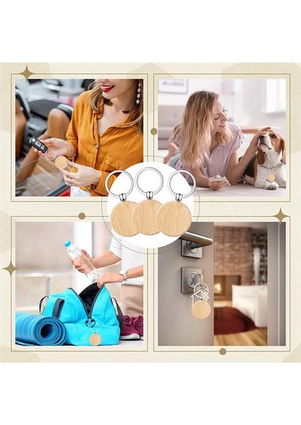 50 Adet Boş Ahşap Anahtar Etiketi Anahtar Gravür Boşlukları Bitmemiş Ahşap Anahtarlık Anahtarlık Anahtar Etiketleri Dıy El Sanatları Için, Yuvarlak (Yurt Dışından) fırsatları