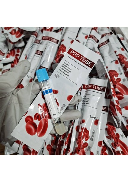 2x 10ML Asit Jel Alt Negatif Basınçlı Plastik Tüp Trombosit Plazma Toplama ve Ölçüm Tüpü C (Yurt Dışından)