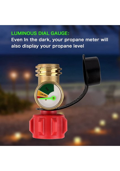 Propan Tankı Göstergesi Seviye Göstergesi Kaçak Dedektörü Gaz Basıncı Ölçer, Gaz Izgarası, Fener, Isıtıcı Için Evrensel (Yurt Dışından) fırsatları
