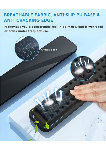 Klavye Bilek Desteği, Klavye ve Fare Için Bilek Desteği, Ergonomik Hafızalı Köpük Klavye Mouse Pad Seti (Yurt Dışından) modelleri