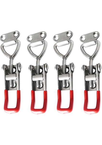 Ayarlanabilir Tokalı 4pcs Paslanmaz Çelik Kilitler, Yatay Kelepçe, Hızlı Kapı Cıvatası Kelepçesi (Yurt Dışından)
