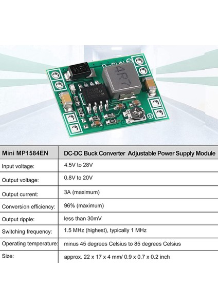 60 Adet Mini MP1584EN Dc-Dc Buck Dönüştürücü Ayarlanabilir Güç Kaynağı Modülü 24V - 12V 9V 5V 3V Azaltılmış Voltaj Regülatörü (Yurt Dışından)