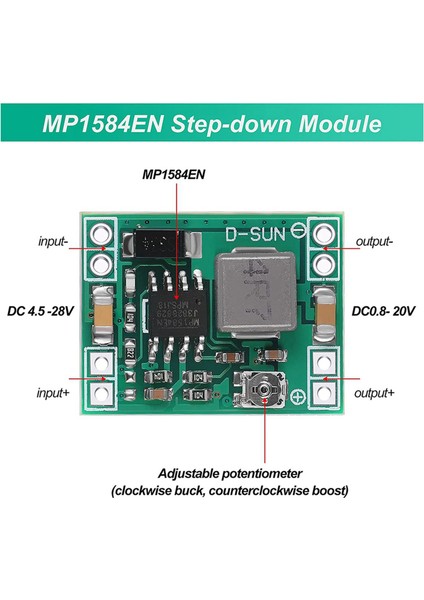 60 Adet Mini MP1584EN Dc-Dc Buck Dönüştürücü Ayarlanabilir Güç Kaynağı Modülü 24V - 12V 9V 5V 3V Azaltılmış Voltaj Regülatörü (Yurt Dışından)