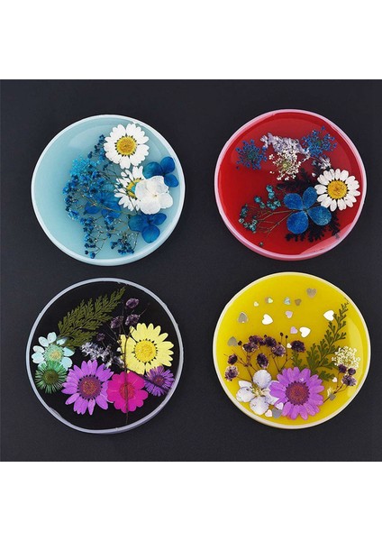 Reçine Döküm Için 8pcs Yuvarlak Reçine Coaster Kalıp, Reçine, Beton, Çimento ve Polimer Kil ile Döküm Için Epoksi (Yurt Dışından)