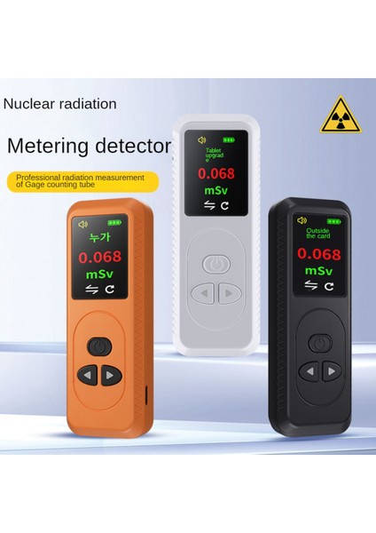 Geiger Sayacı Nükleer Radyasyon Dedektörü Kişisel Dozimetre x Γ Β-Rays Dedektörü Radyoaktif Test Cihazı Alarmı-Siyah (Yurt Dışından)