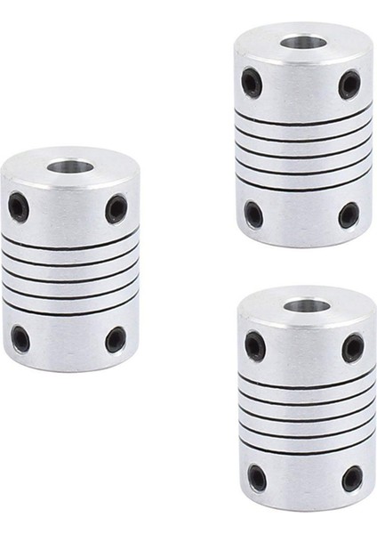 3 Adet 6mm Ila 8mm Şaft Kaplini 25MM Uzunluk 18MM Çap Step Motor Çoğaltıcı Alüminyum Alaşımlı Bağlantı Konnektörü (Yurt Dışından)