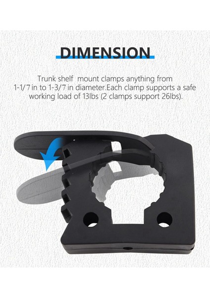 Hi-Lift Kriko Kolu Kaleci Kürek Tutucu Montajı, Kauçuk Kelepçe Montajı 1-1/7 Inç Ila 1-3/7 Inç Çaplı Aletlere Uygun - 2 Paket,многоцелевой Пакет (Yurt Dışından)