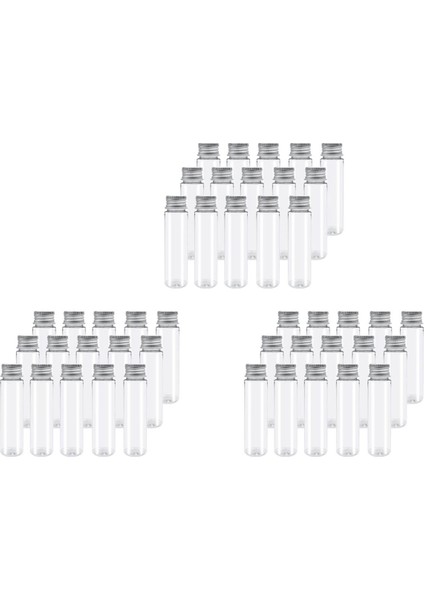 75 Adet 110 ml Plastik Test Tüpü, Şeffaf Düz Test Tüpleri, Şeker, Fasulye, Parti Dekoru Için Döner Kapaklı Plastik Test Tüpleri (Yurt Dışından)