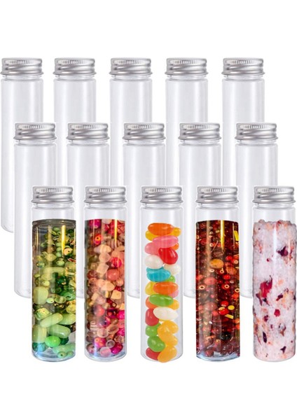 90 Adet 110 ml Plastik Test Tüpü, Şeffaf Düz Test Tüpleri, Şeker, Fasulye, Parti Dekoru Için Döner Kapaklı Plastik Test Tüpleri (Yurt Dışından) fiyatları