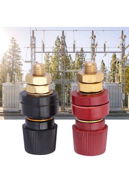 4 Adet Terminal Bağlama Sonrası, 555 Tip Pirinç Sütun Terminal Bloğu M8 Konu Çapı Bağlama Sonrası 220V-380V 200A (Yurt Dışından)