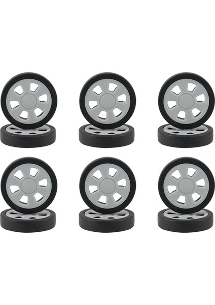 12X Bagaj Aksesuarları Tekerlekler Uçak Bavul Kasnak Silindirleri Dilsiz Tekerlek Aşınmaya Dayanıklı Parça Tamiri 50X12MM (Yurt Dışından)