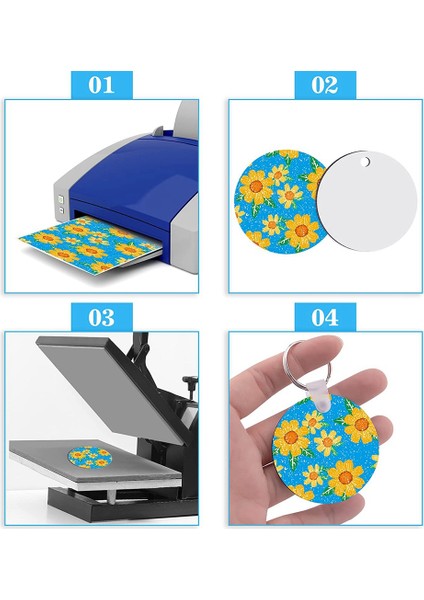 128 Adet Süblimasyon Anahtarlık Boşlukları Seti Anahtarlıklar Süblimasyon Boşlukları Isı Transferi Anahtarlık Püsküller Mdf Boş Yuvarlak (Yurt Dışından) fırsatları