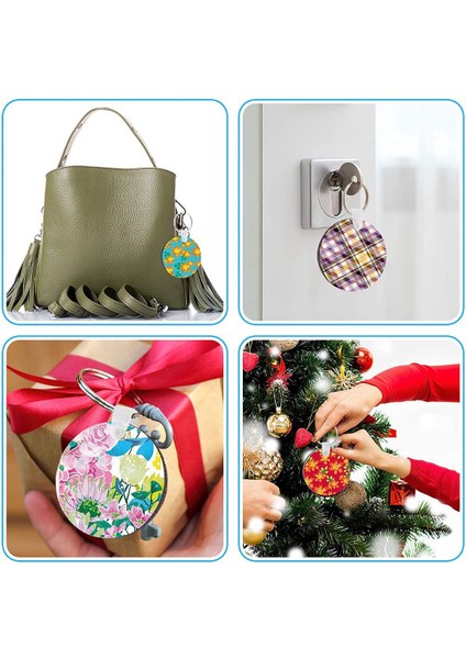 128 Adet Süblimasyon Anahtarlık Boşlukları Seti Anahtarlıklar Süblimasyon Boşlukları Isı Transferi Anahtarlık Püsküller Mdf Boş Yuvarlak (Yurt Dışından) indirimleri