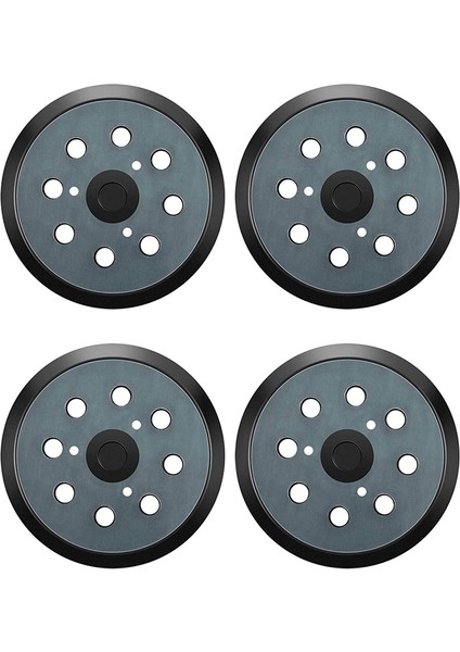 4 Adet Yedek Zımpara Taban Pedleri Yuvarlak Kanca ve Döngü Destek Pedi Orbital Zımpara Yedek Ped 125MM 8 Delik (Yurt Dışından)