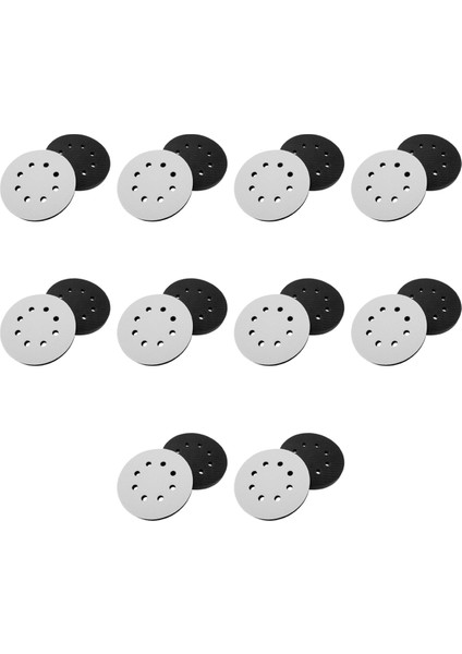 20 Adet 5 Inç (125MM) 8 Delikli Yumuşak Sünger Arayüz Pedi Zımpara Pedleri ve Cırt Cırt Zımpara Diskleri (Yurt Dışından)