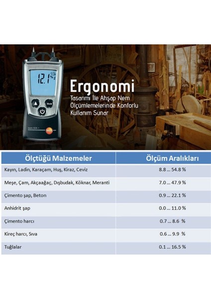 606-1 Ahşap Beton Nem Ölçer