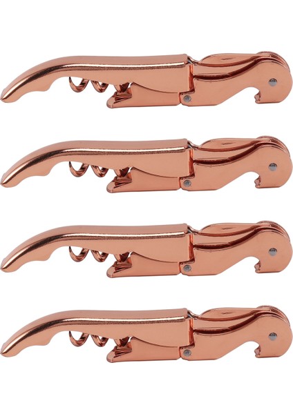 4x Gül Altın Tirbuşon Metal Şarap Tirbuşon Şarap Tirbuşon Çok Fonksiyonlu Kırmızı Şarap Tirbuşon (Yurt Dışından)