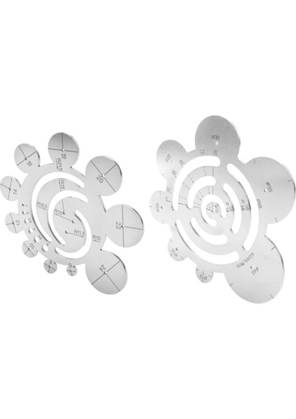 2 Yuvarlak Deri Kesme Aletleri Seti Metal Köşe Kesme Cetvel Daire Cetvel Daire Deri Yumruk Deri Şablonları (Yurt Dışından) fırsatları