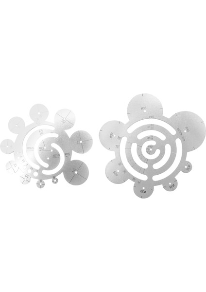 2 Yuvarlak Deri Kesme Aletleri Seti Metal Köşe Kesme Cetvel Daire Cetvel Daire Deri Yumruk Deri Şablonları (Yurt Dışından) indirimleri