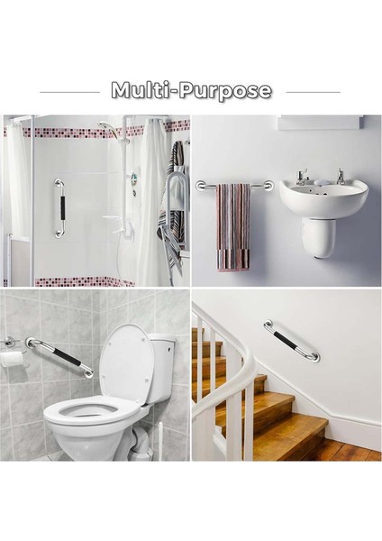 Duş Için Tutunma Çubukları, 2 Paket 16 Inç Kauçuk Kavramalı Duş Önleyici Tutma Kolu, Yaşlılar Için Duvar Için Engelli Tutma Çubukları (Yurt Dışından) fiyatları