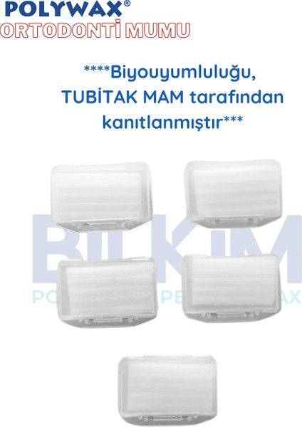 5 Adet Aromasız Ortodonti Mumu- Diş Teli Mumu - Braket Mumu Wax- Ortodontik Wax