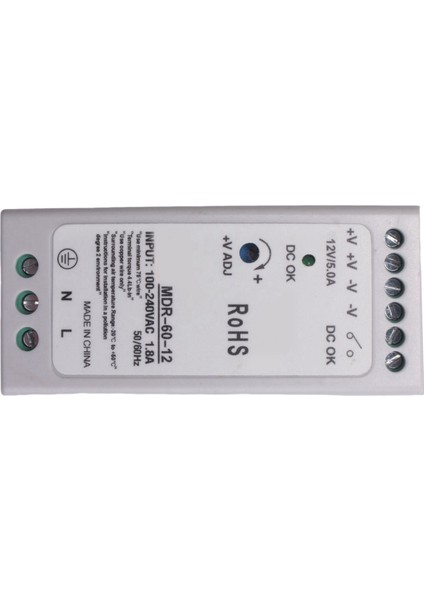 4x Mdr-60 12V 60W Din Raylı Güç Kaynağı Ac-Dc Sürücü Voltaj Regülatörü Güç Kaynağı 110V 220V (Yurt Dışından) indirimleri