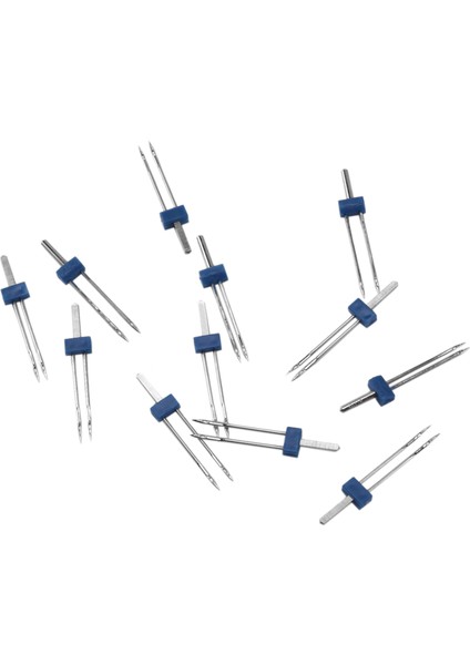 12 Parça Çift Iğne, Ev Dikiş Makinesi Için Plastik Kutulu Çift Ikiz Iğne, 3 Boyut Karışık 2.0/ 90, 3.0/ 90, 4.0/ 90 (Yurt Dışından)