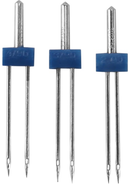 12 Parça Çift Iğne, Ev Dikiş Makinesi Için Plastik Kutulu Çift Ikiz Iğne, 3 Boyut Karışık 2.0/ 90, 3.0/ 90, 4.0/ 90 (Yurt Dışından) fiyatları