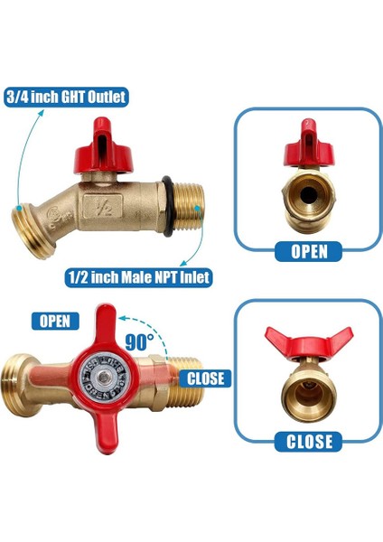 275-330 Galon Ibc Tote Tank Adaptörü, Ibc Tote Bağlantı Parçaları, S60 x 6 Kaba Diş + Bahçe Hortumu Vana Musluğu (Yurt Dışından)