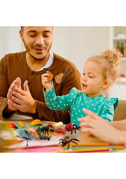 16 Adet Böcek Figürleri Kelebeğin Yaşam Döngüsü, Ağustosböceği, Uğur Böceği, Plastik Eğitim Okulu Projesi (Yurt Dışından) fiyatları